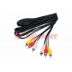 Шнур 3 RCA - 3 RCA, длина 5 метров, черный  17-0205  REXANT