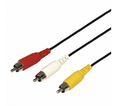 Шнур 3 RCA - 3 RCA, длина 3 метра, черный  17-0204  REXANT