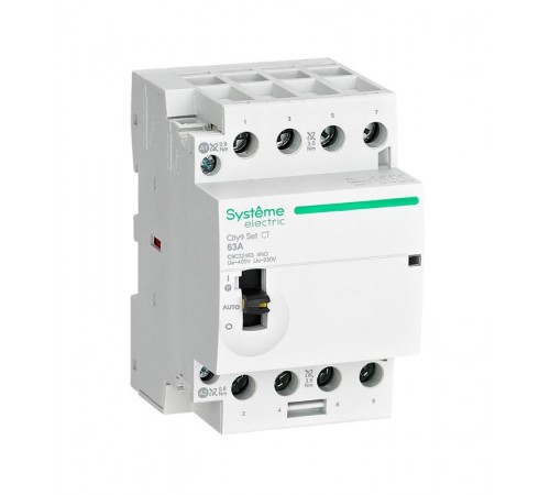 Контактор модульный 4P 4НО 63A AC 400В-230В City9  C9C32463 Systeme Electric