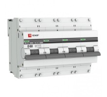 Выключатель автоматический четырехполюсный 4P 80А (D) 10kA ВА 47-100M с электромагнитным расцепителем PROxima  mcb47100m-4-80D-pro  EKF
