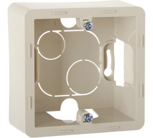 Inspiria Слоновая кость Коробка накладного монтажа 1-местная О/У  673981  Legrand