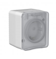 AtlasDesign Profi54 Серый О/У Розетка с заземлением со шторками 16А 250В  ATN543045  SE