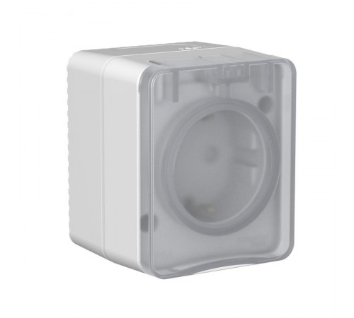 AtlasDesign Profi54 Серый О/У Розетка с заземлением со шторками 16А 250В  ATN543045  SE