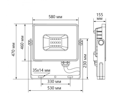 Прожектор светодиодный LL-928 IP65 500W 6400K  41157  Feron