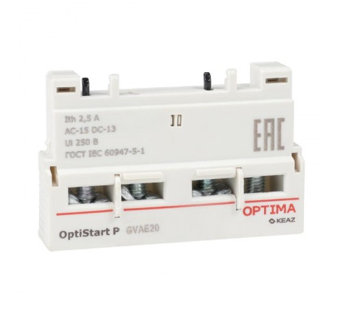 Блок контактов фронтальный OptiStart ME GVAE20  354831  КЭАЗ