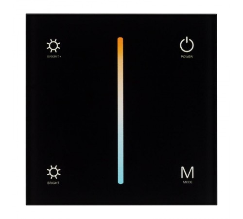 Панель SMART-P21-MIX-G-IN Black (12-24V, 4x3A, Sens, 2.4G) (Arlight, IP20 Пластик, 5 лет)  033765  Arlight