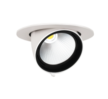 Светильник светодиодный встраиваемый downlight ДВО PLED DL4 40W 4000K 24° поворот White IP40  .5021921  Jazzway