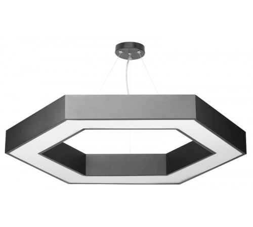 Светильник светодиодный Geometria Hexagon SPO-123-B-40K-045 45Вт 4000K 2500Лм IP40 600*600*80 черный подвесной ЛТ  Б0058879  ЭРА