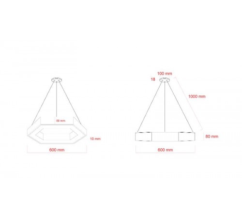 Светильник светодиодный Geometria Hexagon SPO-123-B-40K-045 45Вт 4000K 2500Лм IP40 600*600*80 черный подвесной ЛТ  Б0058879  ЭРА