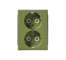 Розетка Double Shuko 16А 230В Impressivo, зеленая, RAL6025  302EUC-05   2TKA00002964  ABB