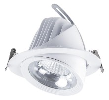 Светильник светодиодный встраиваемый декоративный AL250, 12W, 1080Lm, 4000K, 45 градусов, поворотно-выдвижной, белый  32604  FERON