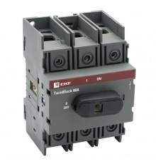 Рубильник 80A 3P c рукояткой управления для прямой установки TwinBlock  tb-80-3p-f  EKF