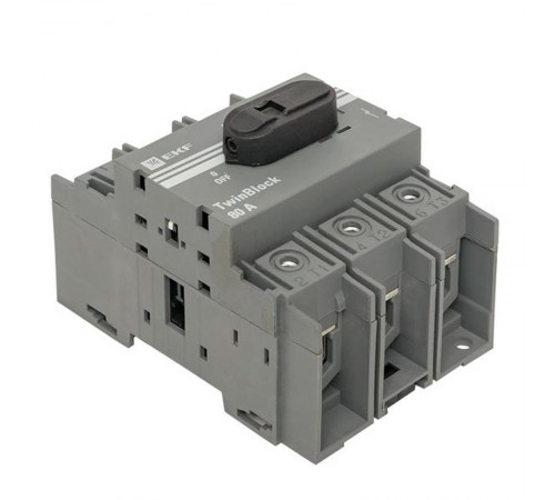 Рубильник 80A 3P c рукояткой управления для прямой установки TwinBlock  tb-80-3p-f  EKF