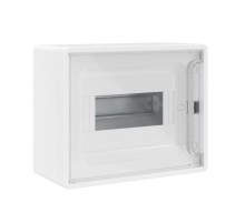 Щиток 8 мод настенный FRAME, белый с прозрачной дверцей, с 2 шинами PEN  на 6 и 8 отв.  F08W1WT  DKC