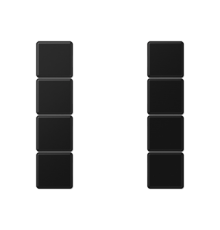 Набор накладок 4 группы для модулей F50; термопласт; черный матовый  A504TSASWM  Jung