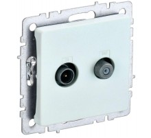 BRITE Розетка двойная TV+SAT РТВ/РСп12-БрЖ жемчужный   BR-AF20-O-K36  IEK