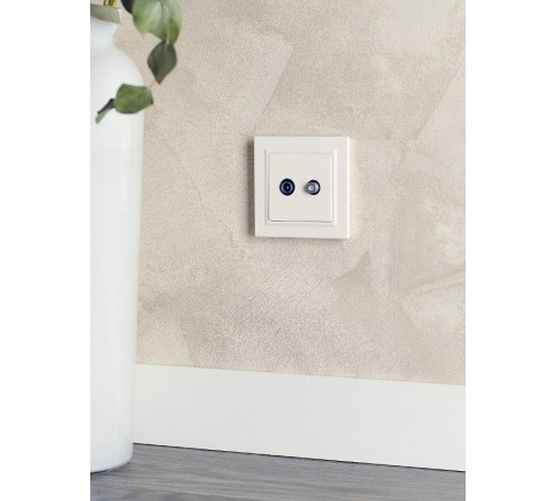 BRITE Розетка двойная TV+SAT РТВ/РСп12-БрЖ жемчужный   BR-AF20-O-K36  IEK