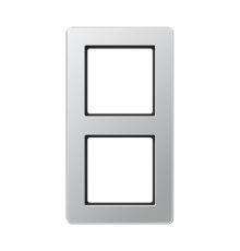 Рамка для вертикальной и горизонтальной установки, 2 поста; термопласт; алюминий; A FLOW  AF582BFAL  Jung