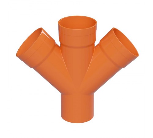 Соединение для четырех двустенных труб,45 ,полипропилен,д.125  021125  DKC