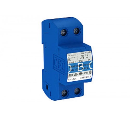 Устройства защиты от импульсных перенапряжений УЗИП для силовых сетей NPE (Класс I), 255 В (MC 125-B NPE)  5096863  OBO Bettermann