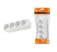 Колодка розеточная 4 гнезда 2П+3 16А 250В белая   SQ1806-0014  TDM