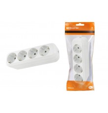 Колодка розеточная 4 гнезда 2П+3 16А 250В белая   SQ1806-0014  TDM