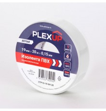 Изолента ПВХ 19мм- 20м белая   STP15-19-03-20  PLEXUP