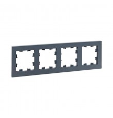 4 - местная рамка, графит, пластик Эпика  UP1-FPG-04 EKF