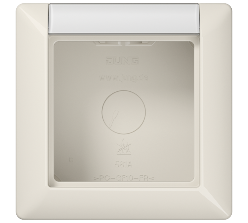 Коробка для накладного монтажа 1-кратная; слоновая кость  AS581ANAW  Jung