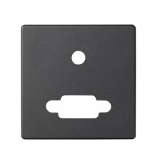 Simon 82 Накладка для коннектора VGA HD15, "мама" + мини-джек 3,5 мм, S82, S82N, S82 Detail, графит  8200091-038  Simon