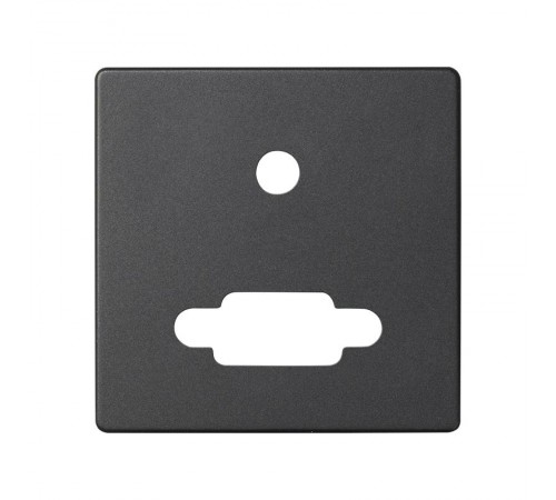 Simon 82 Накладка для коннектора VGA HD15, "мама" + мини-джек 3,5 мм, S82, S82N, S82 Detail, графит  8200091-038  Simon