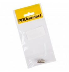 Переходник антенный, (гнездо F - гнездо F), бочка, (1шт.) (пакет) PROconnect  05-4201-6-7  PROconnect