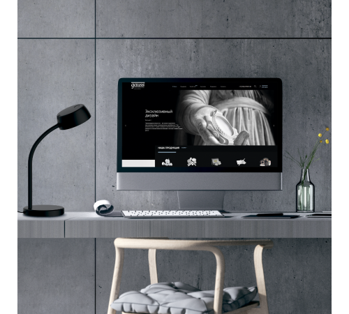 Светильник настольный Qplus GTL601 8W 600lm 4000K 170-265V черный диммируемый LED 1/8  GT6012  Gauss