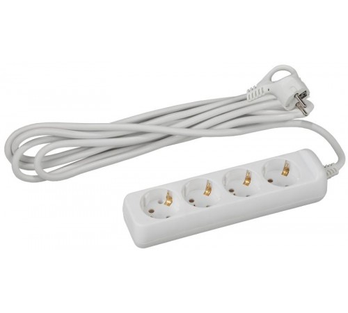 Удлинитель Россия UX-4e-3m ЭРА Удлин-ль c заземл, 3х0,75мм2, ПВС, 4гн, 3м  Б0038579  ЭРА