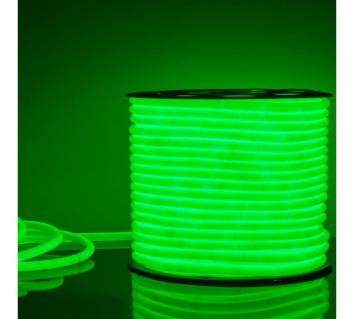 Гибкий неон LS003 220V 9.6W 144Led 2835 IP67 16mm круглый зеленый, 50 м  a043548  Elektrostandard