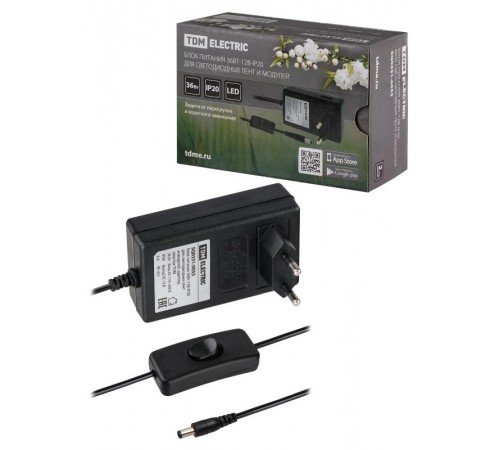 Драйвер для светодиодной ленты LED 12-36 36Вт 12В IP20  SQ0331-0053  TDM