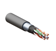 Кабель витая пара TERACOM PRO Cat.5E F/UTP 4 пары solid внешний 24AWG черный упак. 305м  TRP-5EFTP-04PE-BK-OUT3  EKF