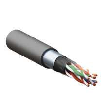Кабель витая пара TERACOM Cat.5E F/UTP 4 пары solid внешний цвет черный упак. 305м  TRC-5EFTP-04PE-BK-OUT3  EKF