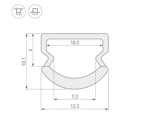 Профиль WPH-LINE-1210R-2000 OPAL  023303  Arlight