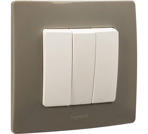 Etika Светлая галька Рамка 1-ая  672521  Legrand