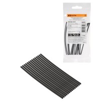 Набор трубок термоусаживаемых, клеевых "Моноцвет, черный 1,5/0,6 "  SQ0548-3201  TDM