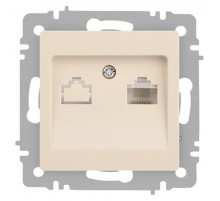 Розетка Intro Accent 6-303-02 информационная RJ45, IP20, СУ, слоновая кость  Б0063627  Intro