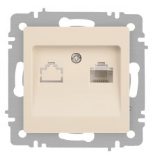 Розетка Intro Accent 6-303-02 информационная RJ45, IP20, СУ, слоновая кость  Б0063627  Intro