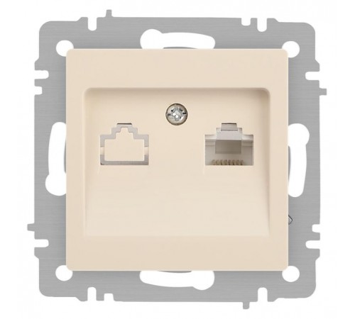 Розетка Intro Accent 6-303-02 информационная RJ45, IP20, СУ, слоновая кость  Б0063627  Intro