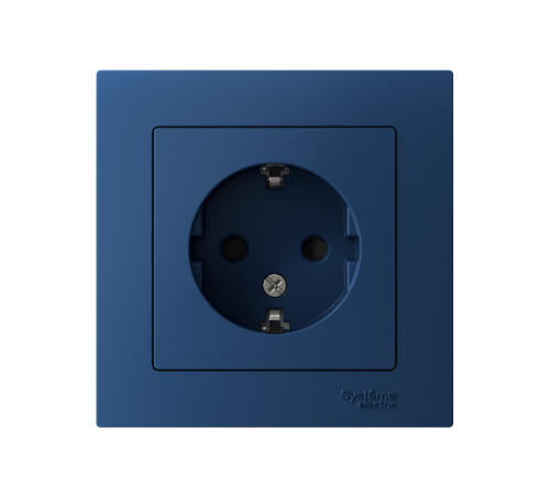 AtlasDesign Аквамарин Розетка с заземлением со шторками, 16А, в сборе  ATN001144  SE