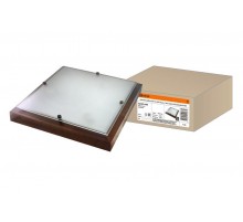 Светильник для ЖКХ невлагозащищенный декоративный под лампу НПБ 02-3х40-121 УХЛ4 "Киото-2" венге 3х40 Вт IP20 (435х435х75) TDM  SQ0303-0408  TDM