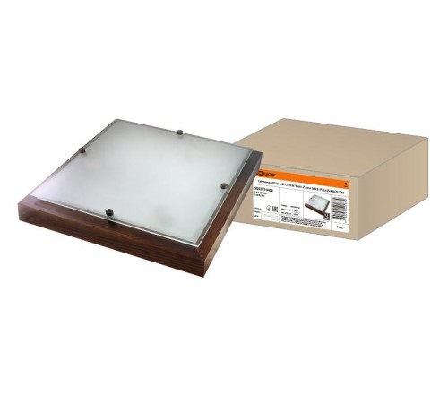 Светильник для ЖКХ невлагозащищенный декоративный под лампу НПБ 02-3х40-121 УХЛ4 "Киото-2" венге 3х40 Вт IP20 (435х435х75) TDM  SQ0303-0408  TDM