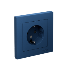 AtlasDesign Аквамарин Розетка с заземлением со шторками, 16А, в сборе  ATN001144  SE