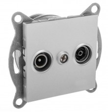 Ugra Розетка TV+ SAT, оконечная, СУ, серебро  С11TS1-004  GUSI Electric