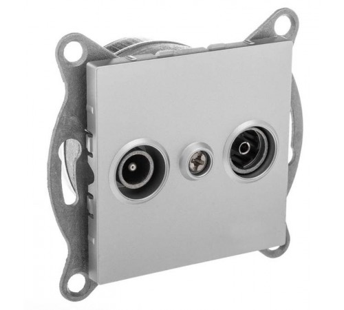 Ugra Розетка TV+ SAT, оконечная, СУ, серебро  С11TS1-004  GUSI Electric